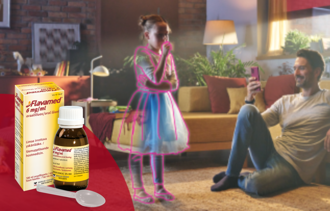 Father and daughter moment, little girls starts to cough